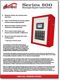 Series 800 Municipal Engine Control Panel Bulletin